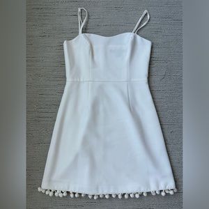 French Connection Whisper Pom Pom Mini Dress